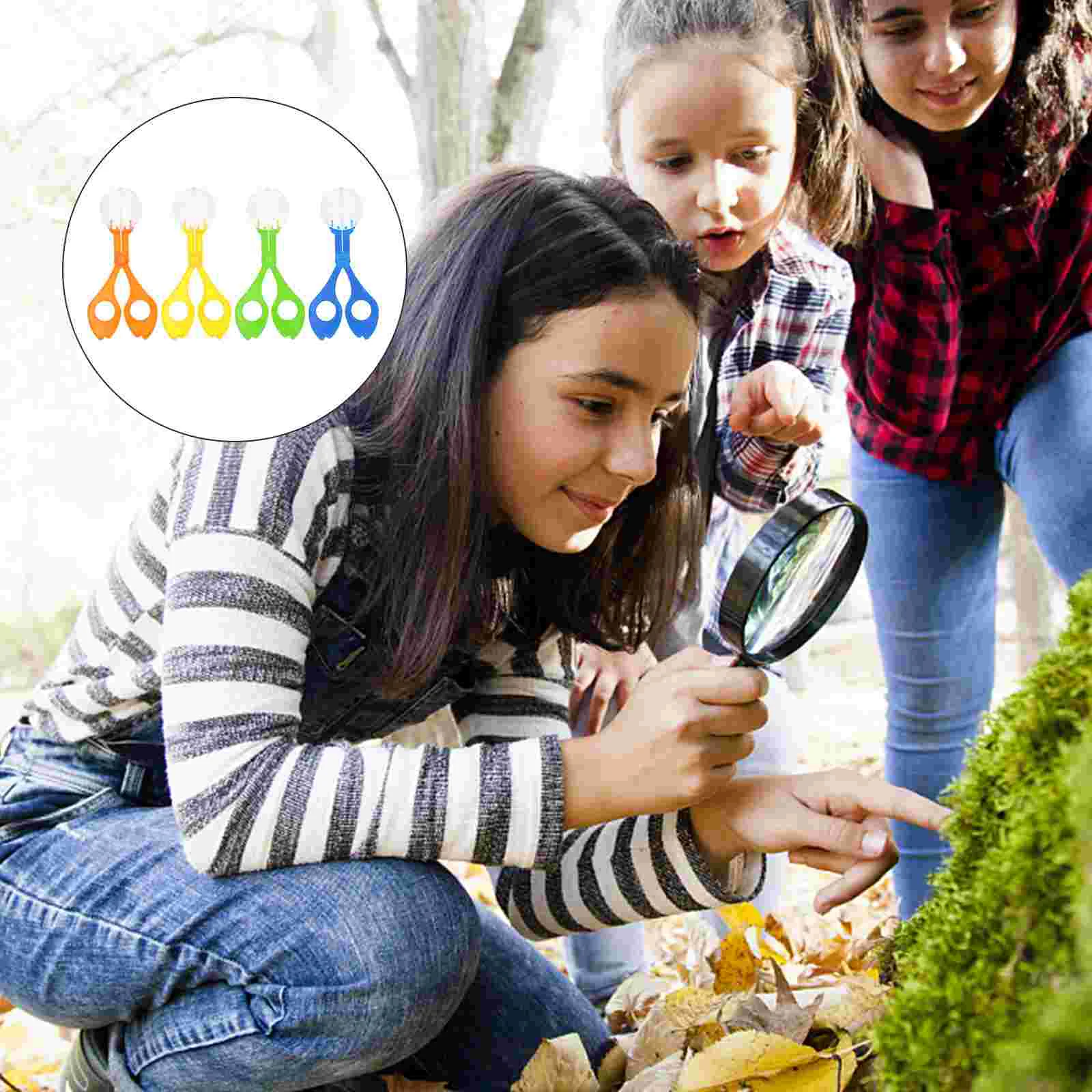 

8 Pcs Bug Trap Kids Outdoor Playset Catcher Toys Tweezers Motor Scooper Toys Snowball Maker Child