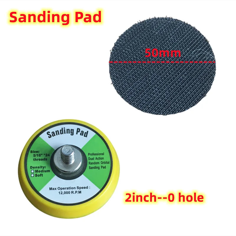 

2inch(50mm) Air Sander/Polisher/Grinder Disc Sanding Backup Pad,Sandpaper Self-adhesive Hook-Loop Backed Plate Abrasive Disk Pad