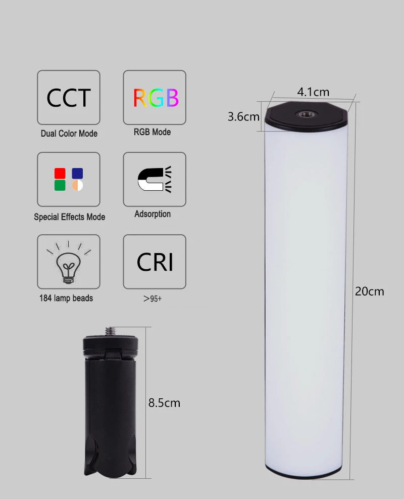 Портативная Светодиодная лампа для фотосъемки ручной светильник RGB