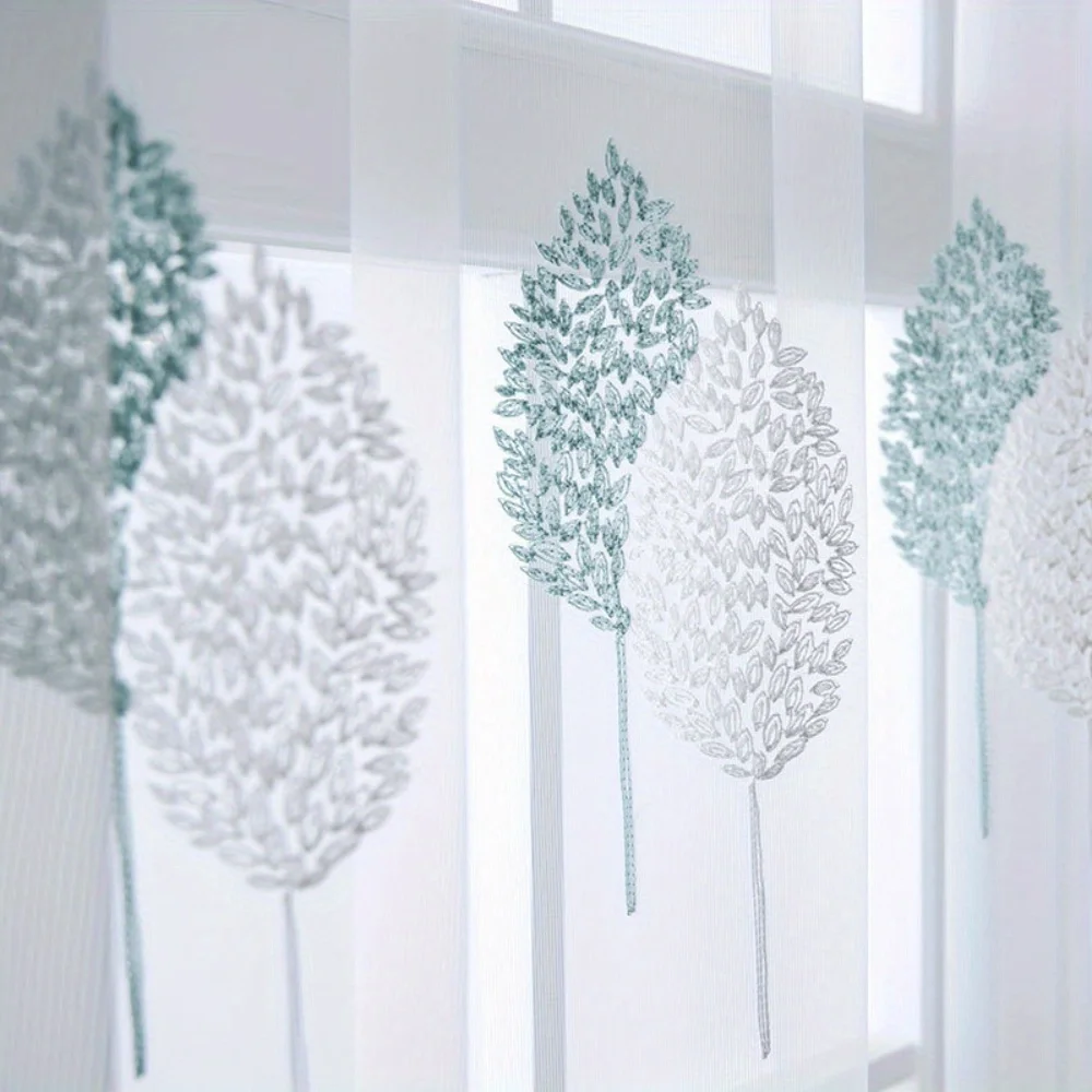 Вышитая занавеска в скандинавском стиле с простым современным дизайном и