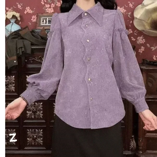 Топ Purpleshirt женская осенняя коллекция 2024 модная универсальная простая элегантная