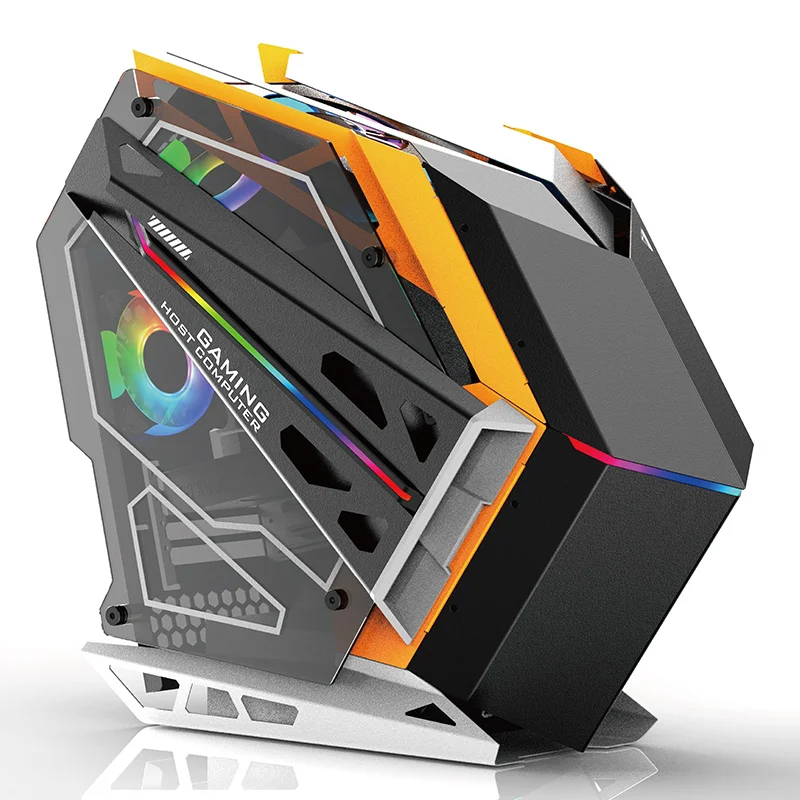 

Mid Towers ATX Computer Cabinet PC Case Gaming Case RGB Light Micro ATX Case