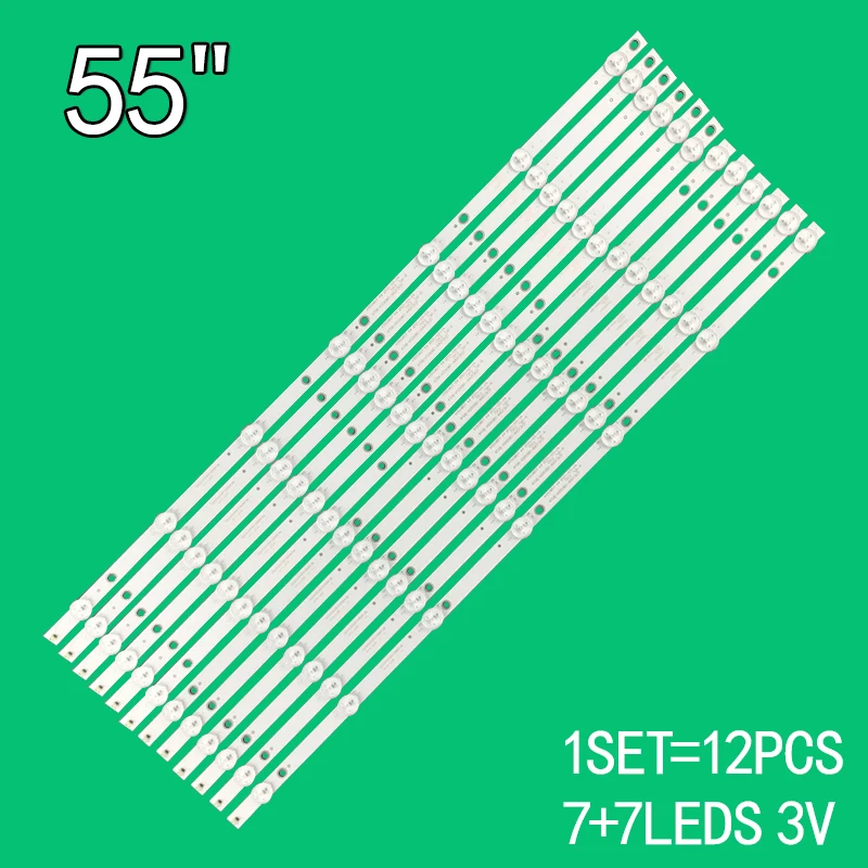 Светодиодный подсветка для F55B7000t, s55uk100, 55PUF6051/T3 L, 4708-K55WDR-A1213K11, 4708-k550wd-a3213k21, K550WD7