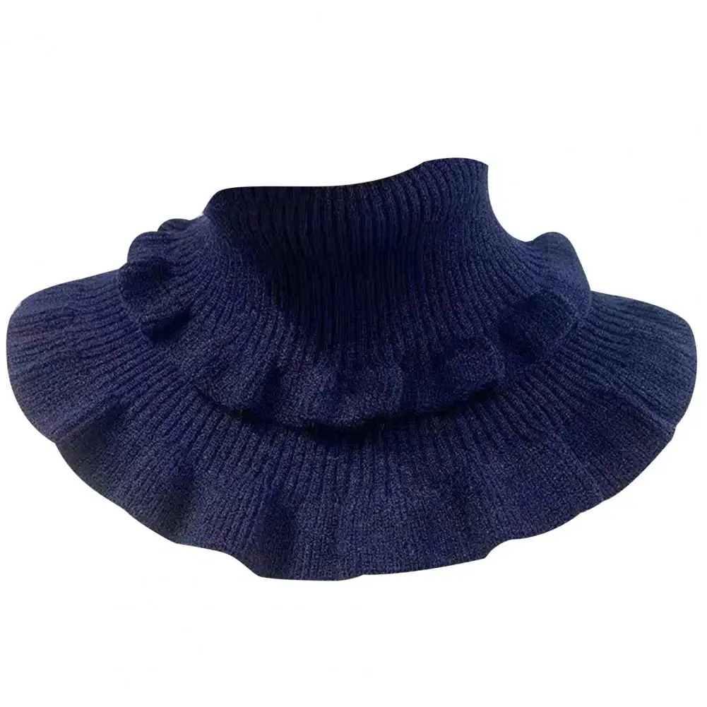 

Solid Color Autumn Winter Keep Warm Thickened Knitting False Collar Scarf Women Fake Collar for Working