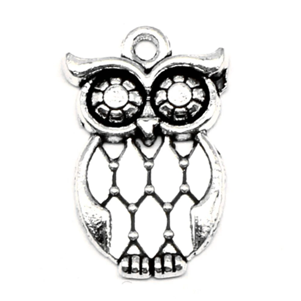 

Шарм в виде совы для изготовления ювелирных изделий, фурнитура «сделай сам», 50 шт., 15x22 мм