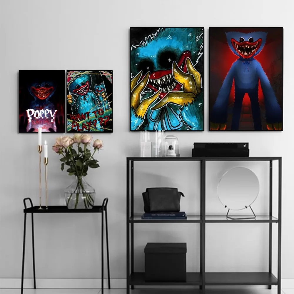 H-Huggy-плакат-W-Wuggy игровая белая бумага плакат бумажная наклейка постеры для