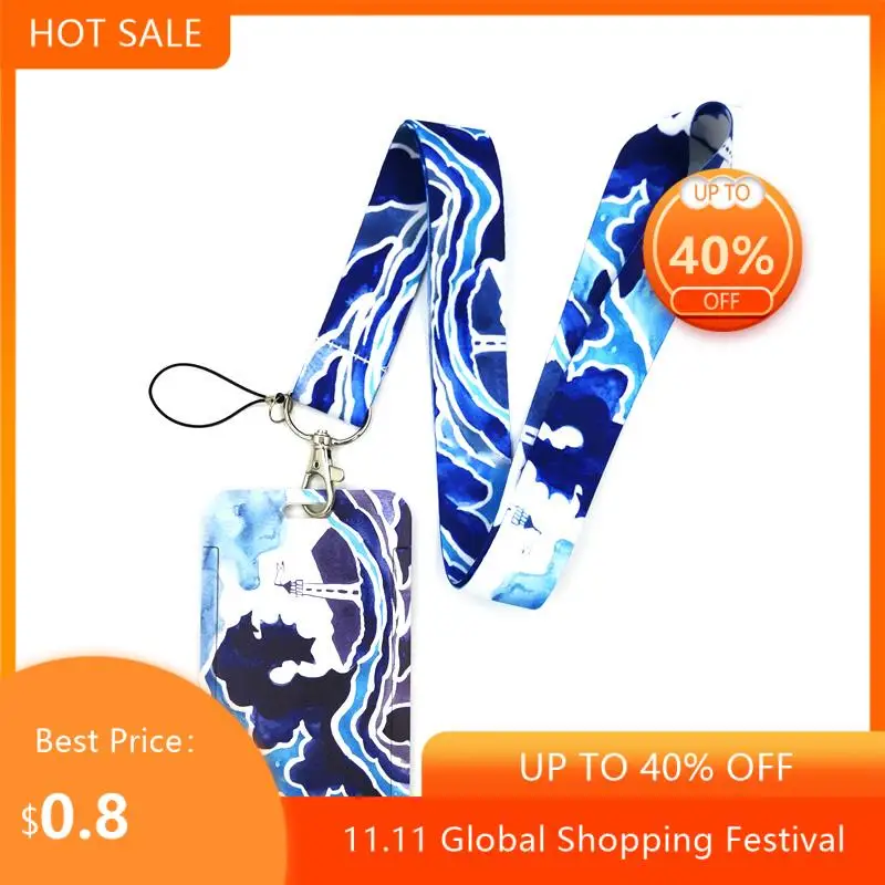 

Kanagawa Hokusai Waves Key lanyard Car KeyChain ID Card Pass Gym Mobile Phone Badge Kids Key Ring Holder Jewelry Decorations