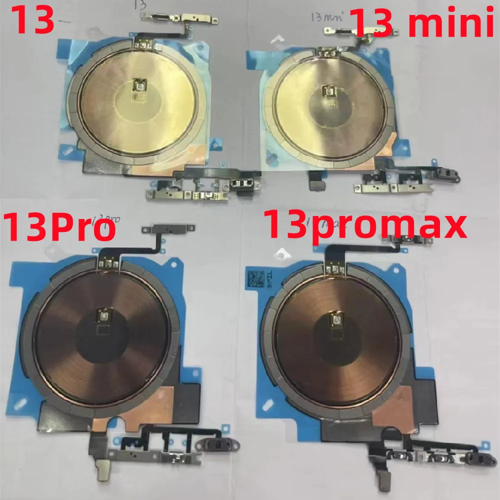 

1pcs Brand Wireless Charging Chip Coil NFC With Power Volume Button Flex For iPhone 13 mini Pro Max Charger Panel Sticker Flex