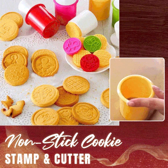 

Non-Stick Cookie Stamp & Cutter (6 Styles Set) Dropshipping Cookies Stamps Molds Plunger Chocolate Fondant Cake Embosser Cutter