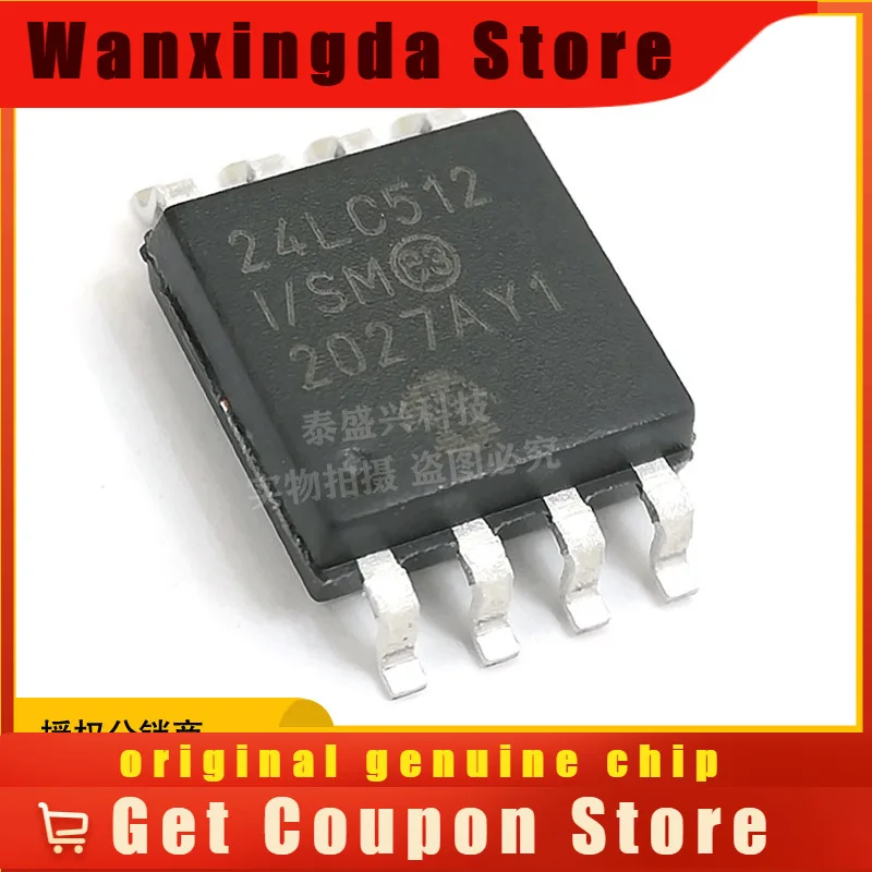 

24LC512I/SM Original Product 24LC512-I/SM SOP-8 EEPROM Memory IC Chip