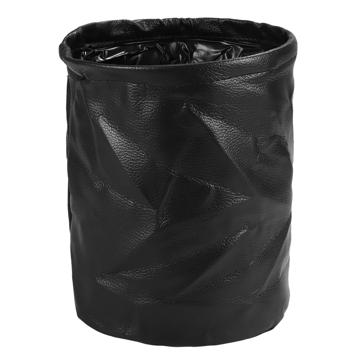 

Automotive Garbage Can Car Trash Can Car Back Storage Bag Portable Collapsible Waste Basket Bin Black