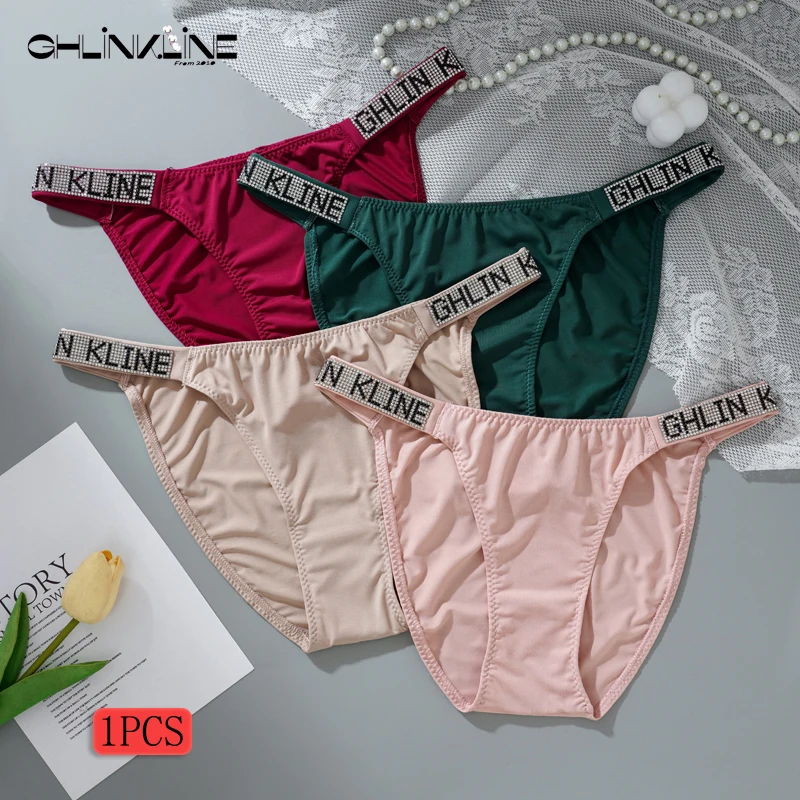 

Women's Panties Solid Color Underwear High Elastic Thongs Fashon Ladies Underpanties Breathzble Sexy Knickers For Women