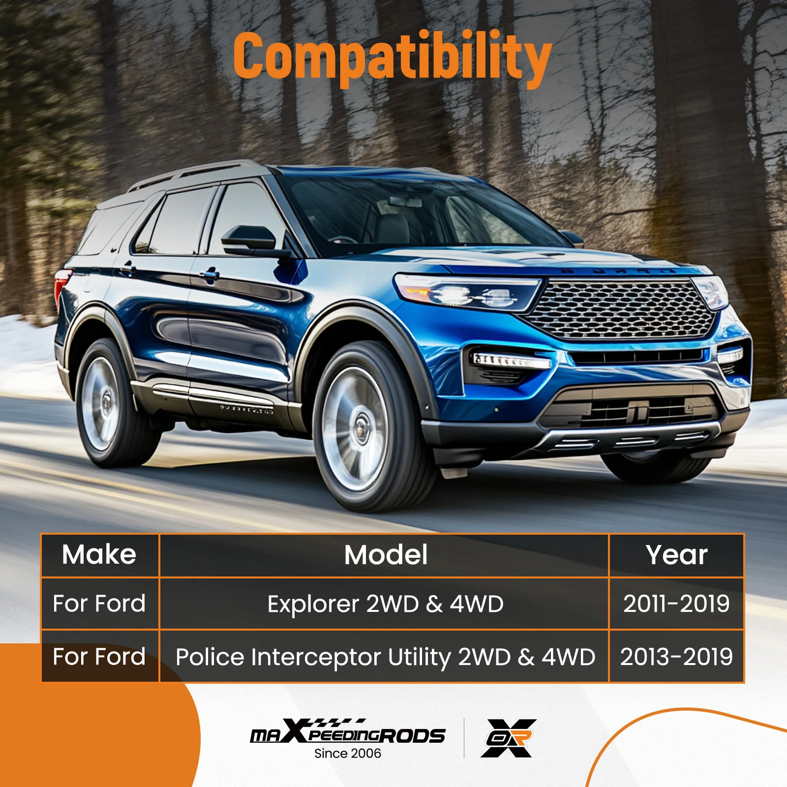 Комплект передних нижних рычагов подвески для Ford Explorer 2WD и 4WD 2011-2018, 2019 K750617 K622216 (art.: 3920d962fdbe6) - 3920d962fdbe6