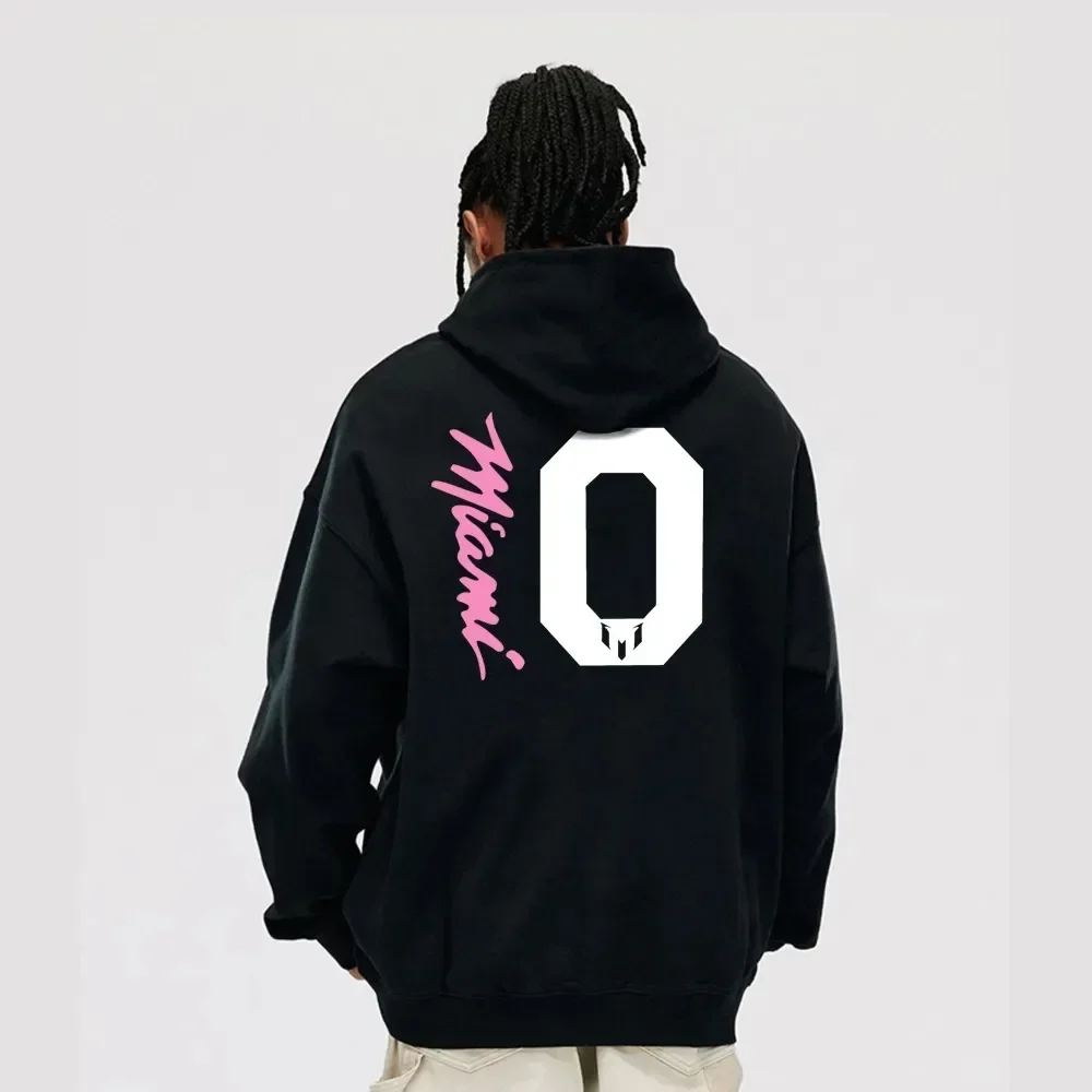 

Hot Selling Print Hooded Long Sleeve Loose Relaxed Fashion Sweater American casual hoodeds Football Star Miami Messi 10 Logo Ho