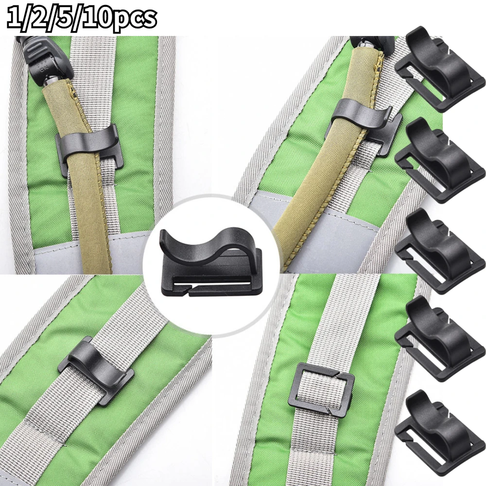Water Bladder Drinking Hose Webbing Fixing Clamp For Outdoor