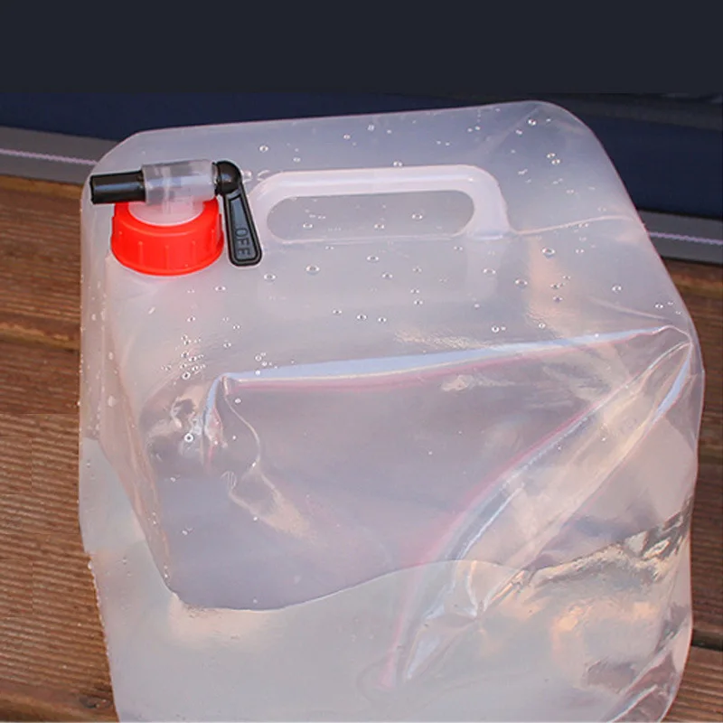 

20L outdoor folding drinking bucket camping portable large-capacity car drinking water bottle water tool four-corner water bag