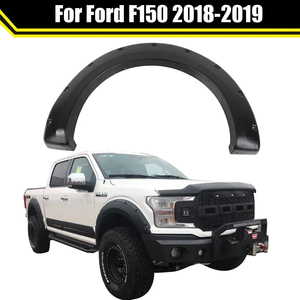 

ABS Black Fender Flares Wheel For Ford F150 2018 2019 Off-raod Car Styling Wheel Eyebrow Pickup Accessories
