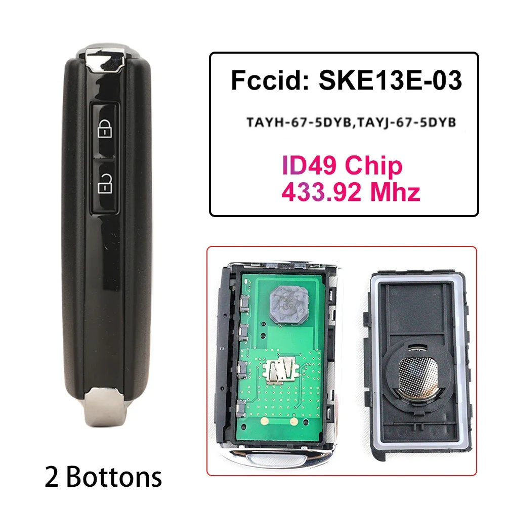 

SKE13E-03 + 49 чипов + 433,92 МГц автомобильный умный дистанционный брелок для Mazda 3 6 MX-5 MIATA CX-9 CX-3 CX-5 CX-30 Axela CX-4 CX-8 CX9 2019-2023