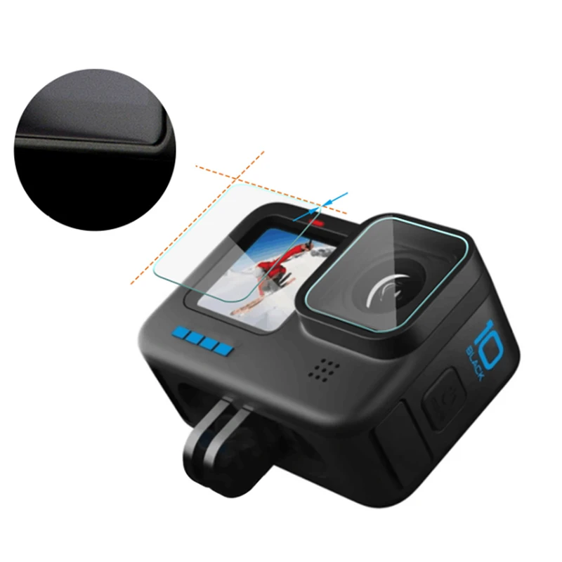 

Закаленное стекло для защиты экрана для GoPro Hero 10 9 Защита объектива Защитная пленка для Gopro9/Go Pro 9 Аксессуары для камеры