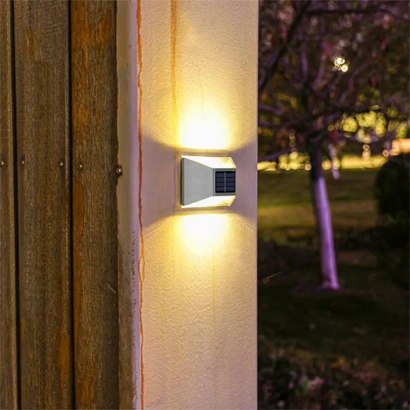 

Square Wall Lamp Stainless Steel Energy Saving Longer Endurance Low Power Consumption Outdoor Lighting Solar Induction Lamps