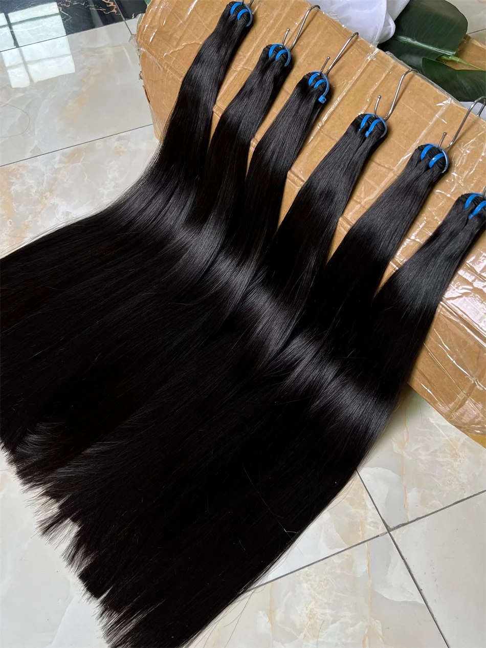 SWANEE 15A двойные прямые необработанные пучки человеческих волос Remy Lady волосы