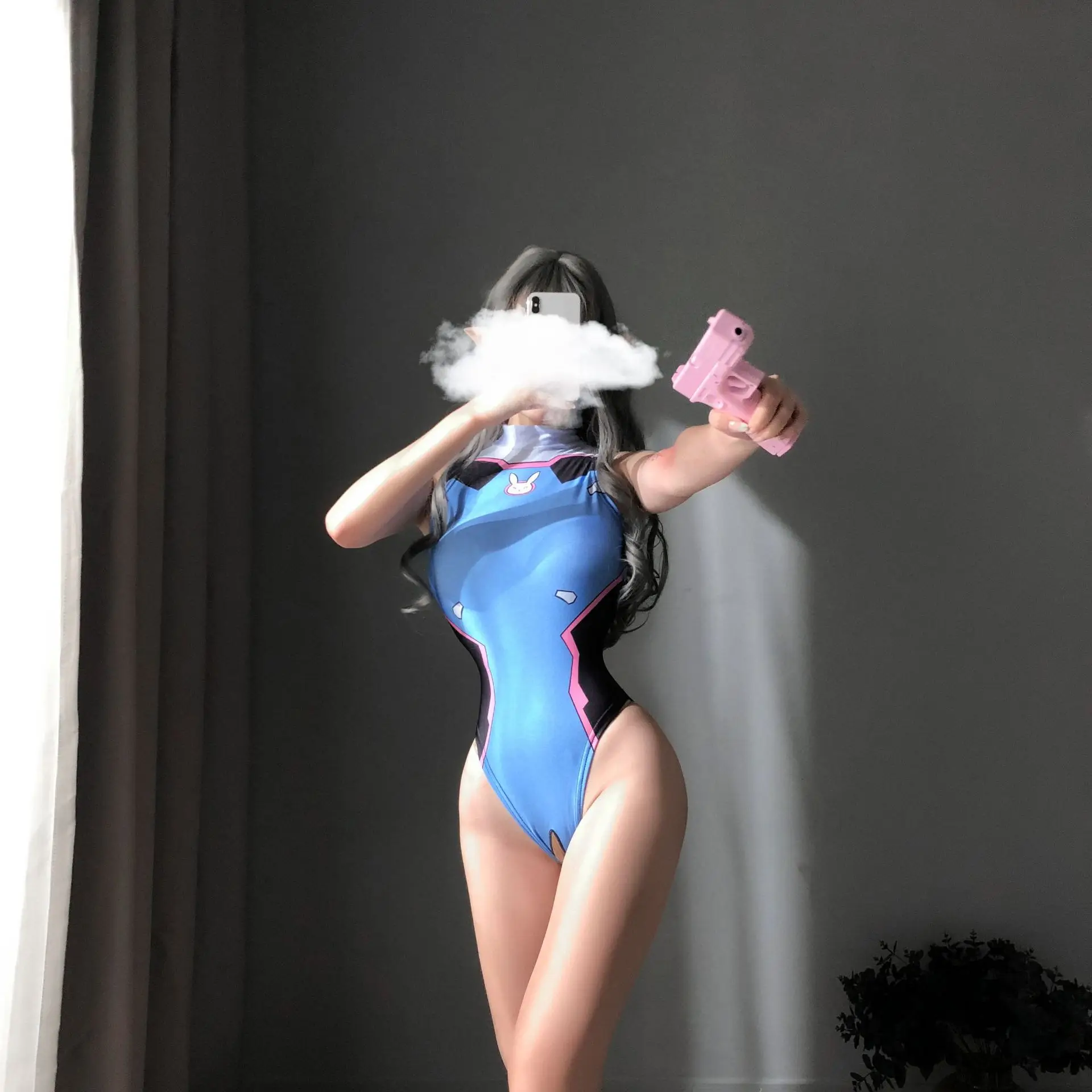 Games Cosplay DVA Printed Sexy Costume Women Anime Swimsuit Lingerie Bodysuit Swimwear Bathing Suit Open Crotch images - 6