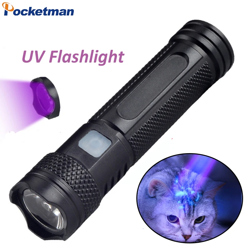 

Портативный УФ-фонарик 365 нм черный свет ABS