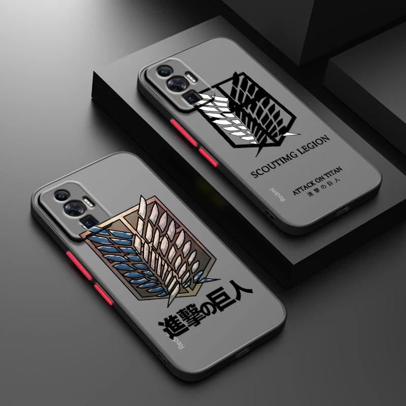 Логотип атака на Титанов для POCO X5 X4 X3 NFC X2 M5S M4 M3 M2 C55 C51 C40 C31 F5 F4 GT Pro Матовый