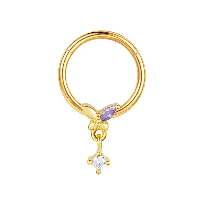 Женские Кольца для пирсинга носа из титановой нержавеющей стали