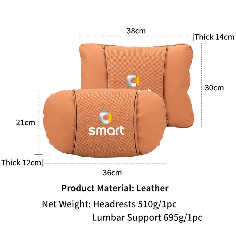 Мягкая кожаная подушка для подголовника автомобильного сиденья поясничной