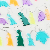 new interesting kawaii dinosaur acrylic earrings can see through novel acrylic jewelry suitable for men and women gifts for her