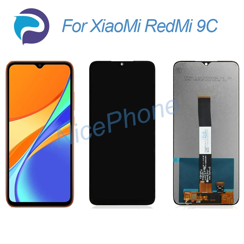 Для RedMi 9C ЖК-дисплей кодирующий преобразователь сенсорного экрана в сборе Замена 6,53 