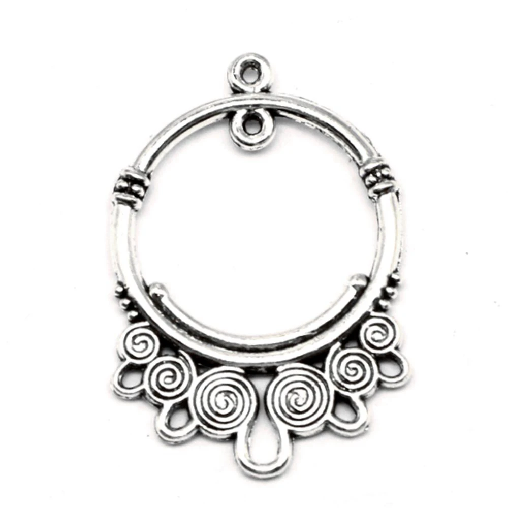 

Circle Charm For Making Jewelry Diy Finding 30pcs 23x34mm