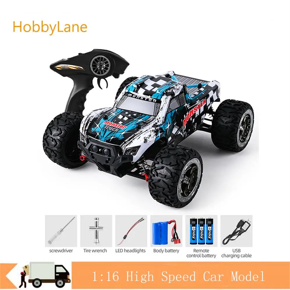 

866-1602 45km/h 1:16 High Speed Car Model 3-wire High-torque Steering Gear 2840 Super Powerful Magnetic Motor Remote Control Car