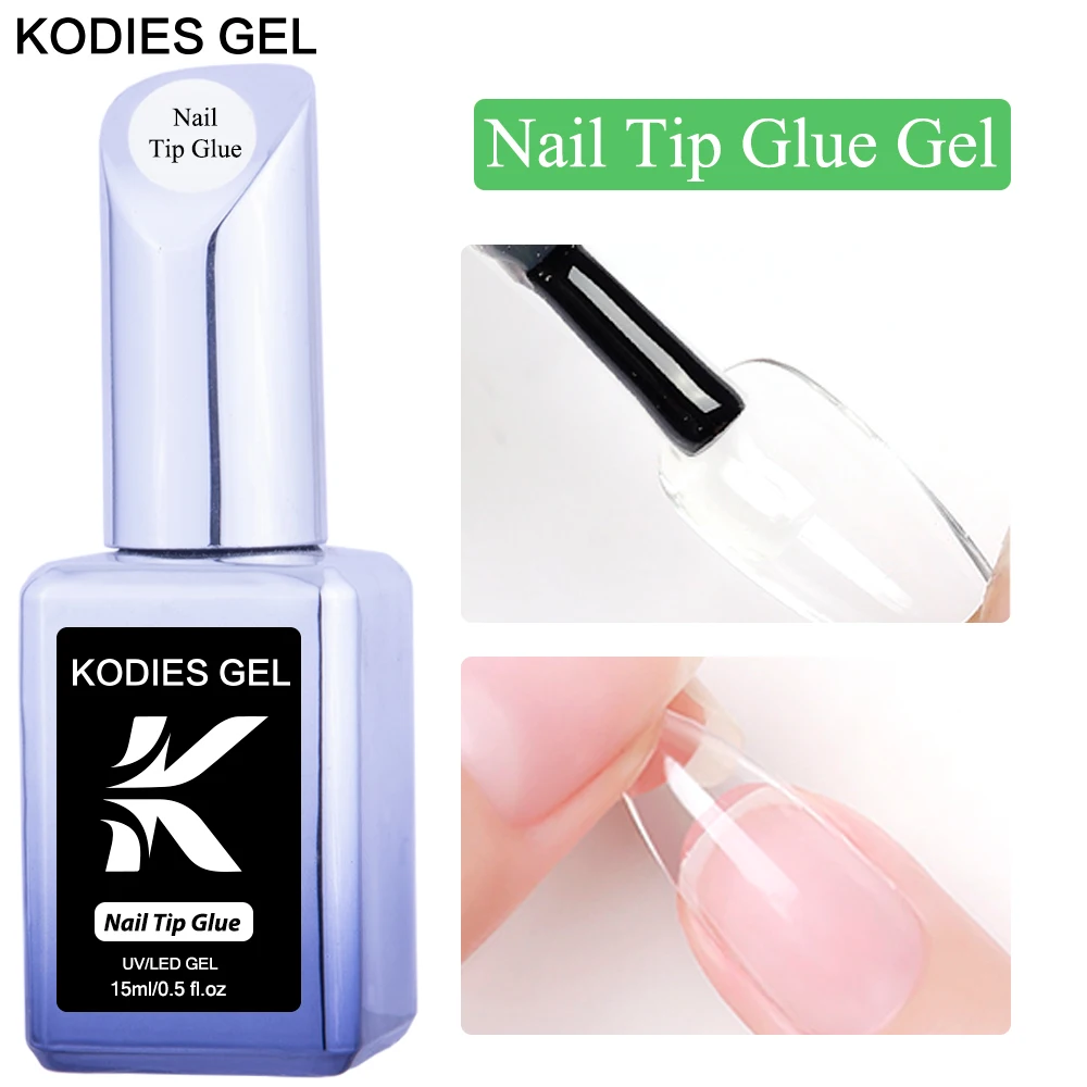 KODIES – colle à ongles GEL pour faux ongles  brosse sur Capsule forte  colle vernis pour strass