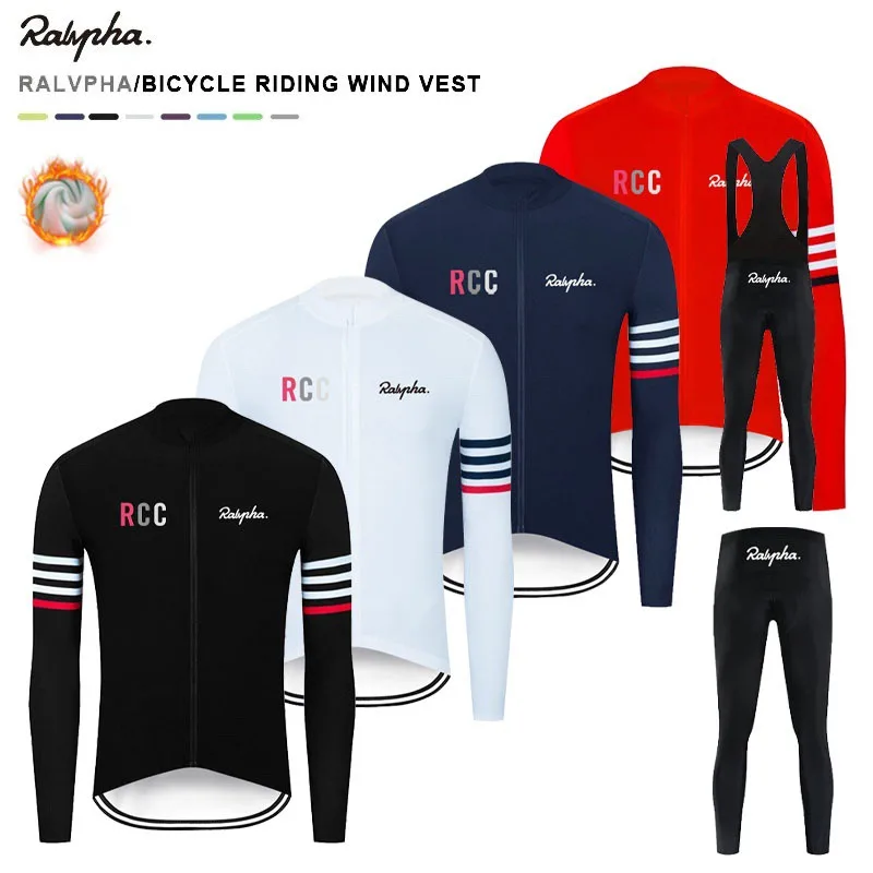 

Raphaful Winter Thermal Fleece Cycling Jersey Sets Ralvpha Sports Bike Shirts Outdoor Long Sleeve Cycling Clothing MTB Bicycle