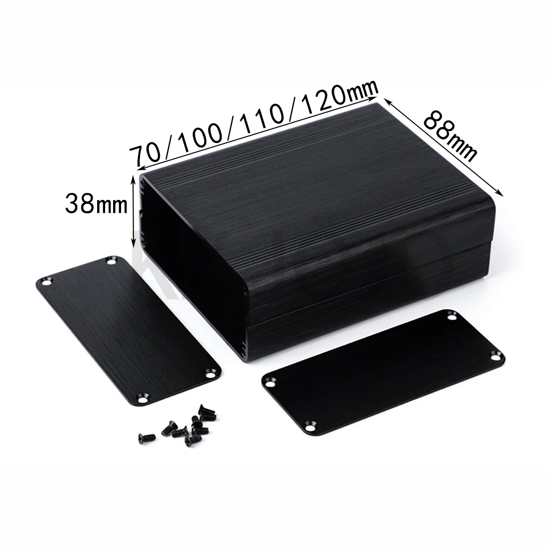 

Aluminum Enclosure 88*38*70/100/110/120mm Wire Drawing Smooth Surface Circuit Power Instrument Profile Shell Customization