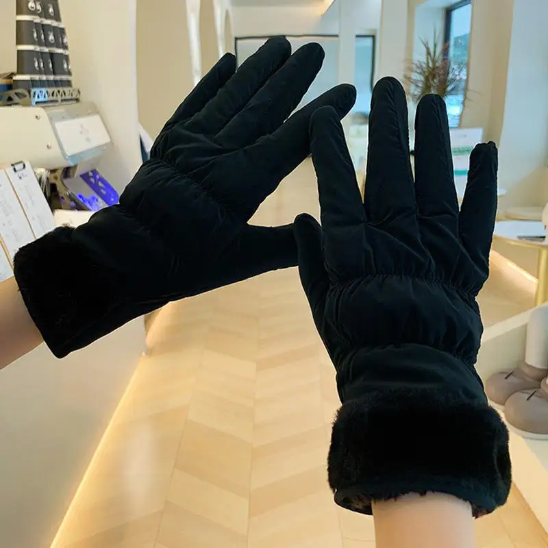 2024 новые зимние женские модные перчатки теплые ветрозащитные водонепроницаемые
