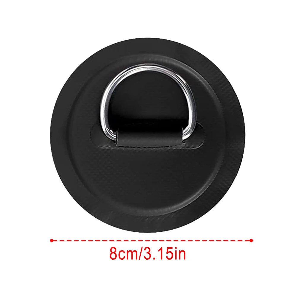 6 Pack Stainless Steel D-Ring Patch For Inflatable Boat Kayak Dinghy D-Ring Suitable For PVC Inflatable Boat Raft Dinghy Kayak