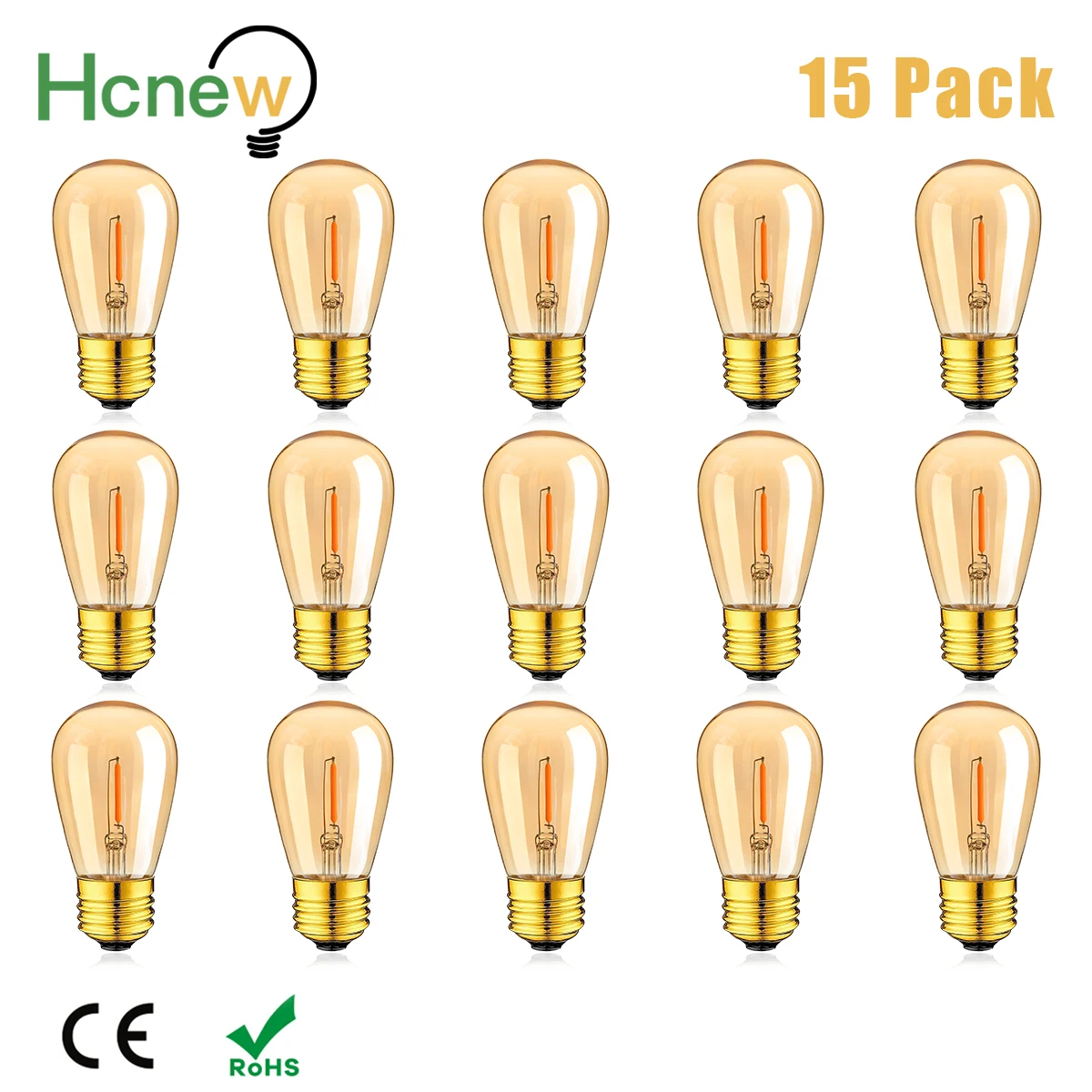 

Светодиодная лампочка Hcnew S14 Теплый белый 1Вт E27