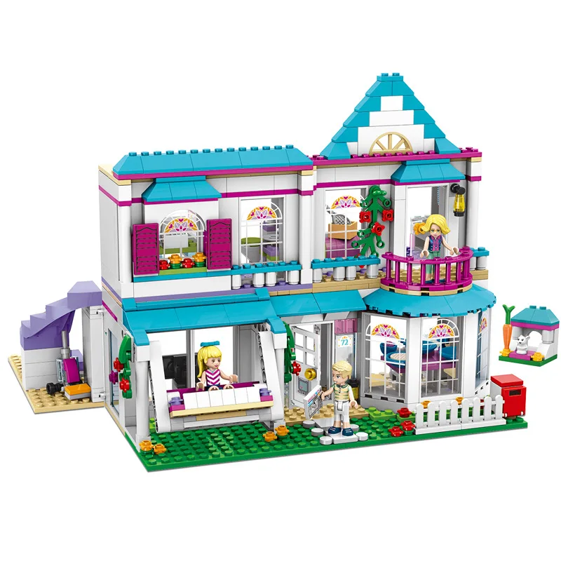 

787 Piece 41347 Bricks City Stephanie Olivia Emma House Friends City Resort Model Building Blocks Birthday Christmas Gifts Toys