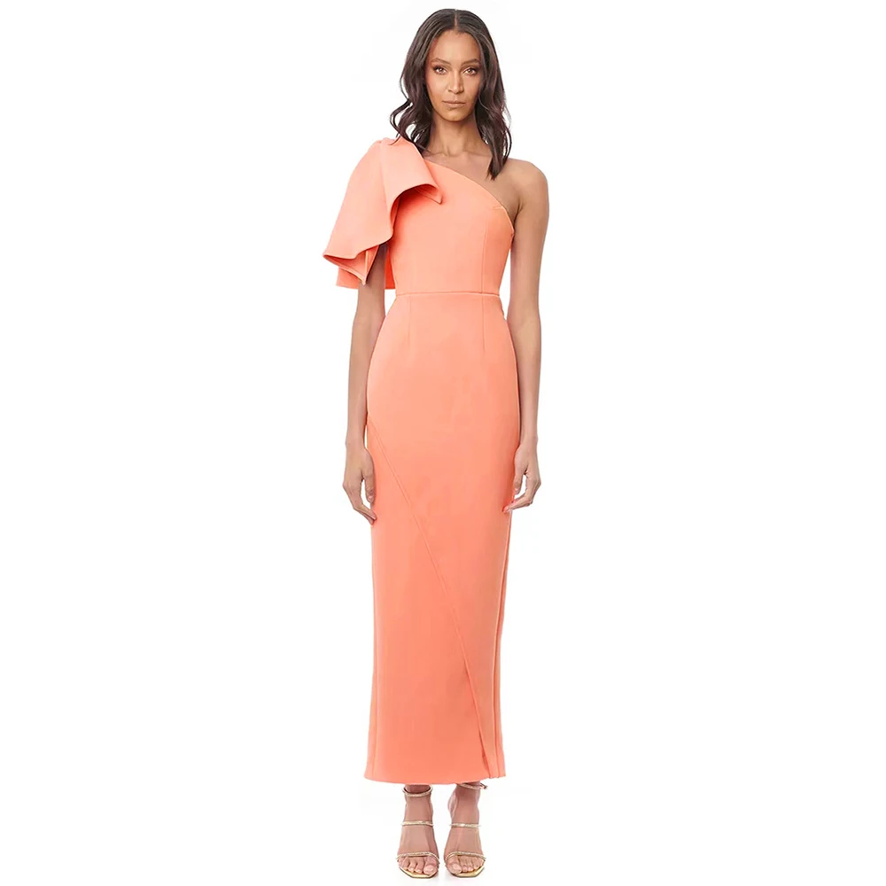 

Elegant Women Bandages Dress 2022 New Sexy One Shoulder Bodycon Clothes Club Party Evening Long Dresses