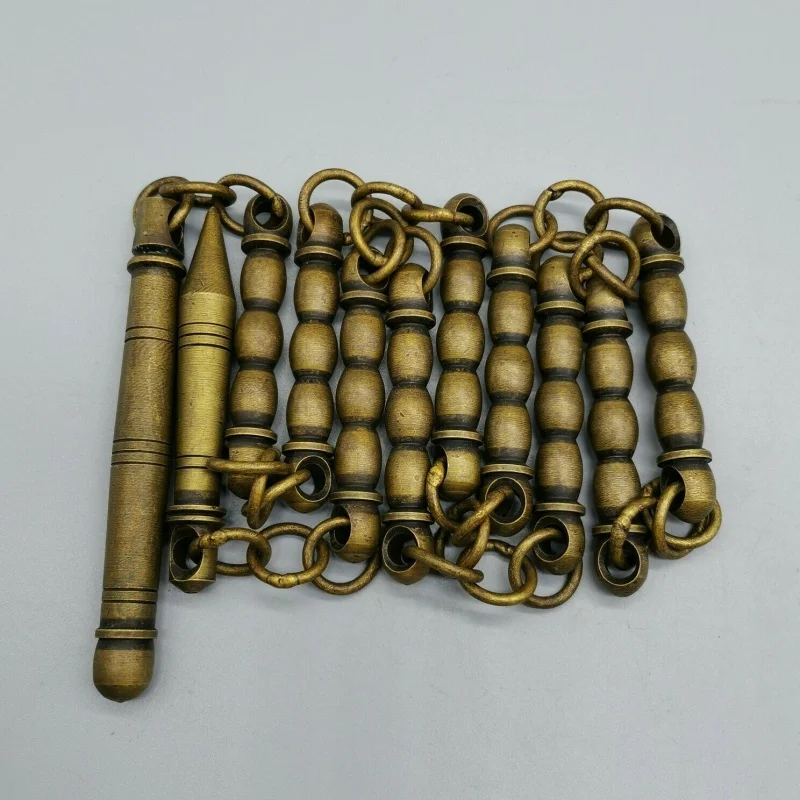 

Collect Chinese Brass Wushu Soft Equipment Nine-section Whip ZW3