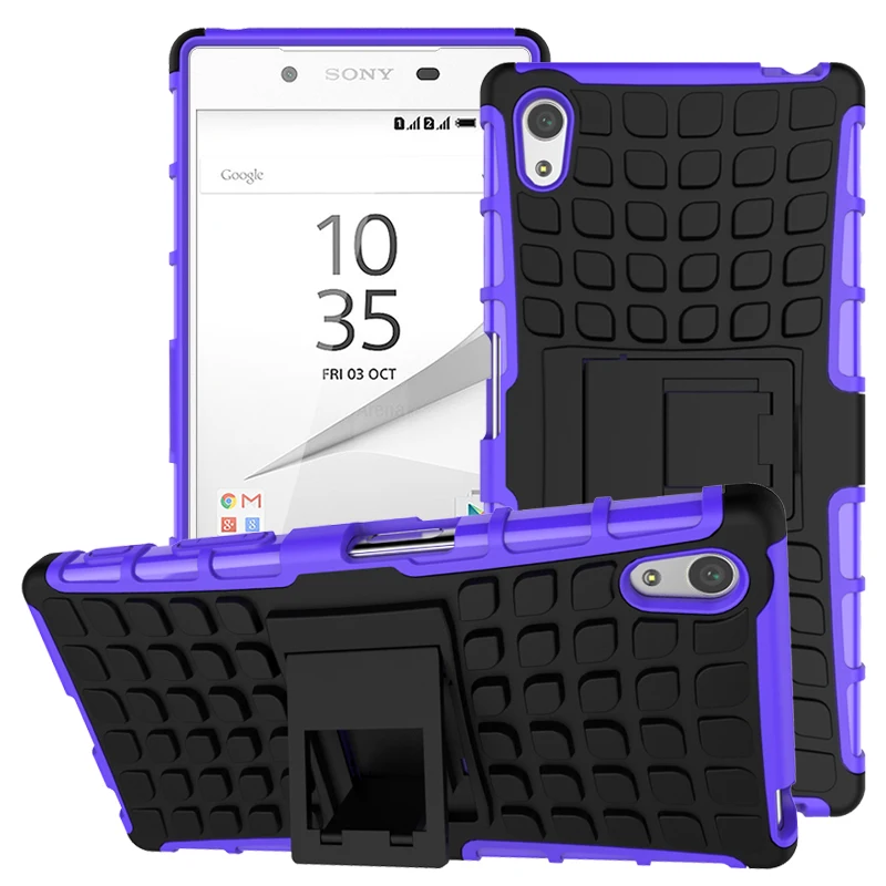 

For Sony Xperia Z5 E6653 E6603 E6633 Case Dual Layer Armor Heavy Duty Cover For Sony Xperia Z5 E6653 E6603 E6633 5.2" Phone Bags