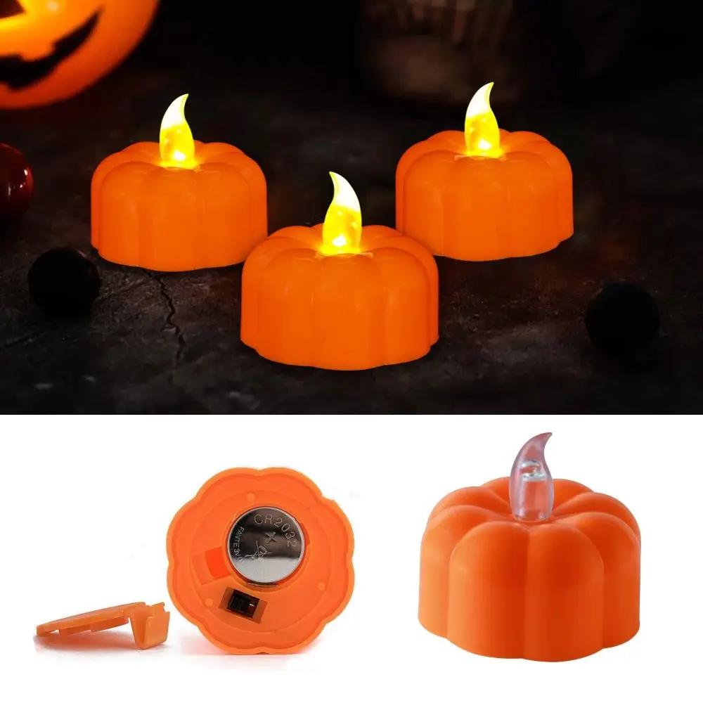 

LED Pumpkin Candle Light Lantern Lamp Ornaments Props Halloween Decorations for Home Desktop Ornaments Ghost Festival Decoration