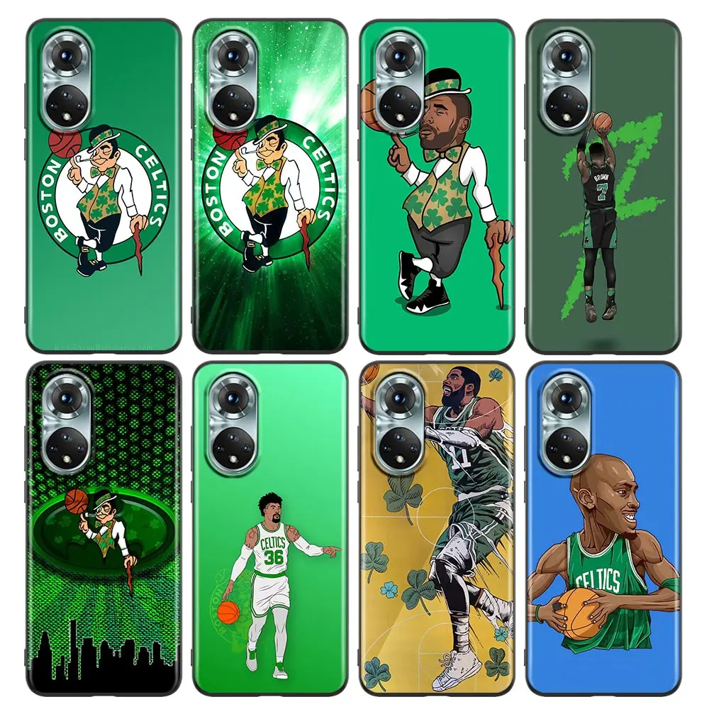 

Boston-Celtics Green Jersey Phone Case for Honor X8 60 8X 9X 50 30i 21i 20 9A Play Nova 8i 9 SE Y60 Magic4 Pro Lite TPU Case