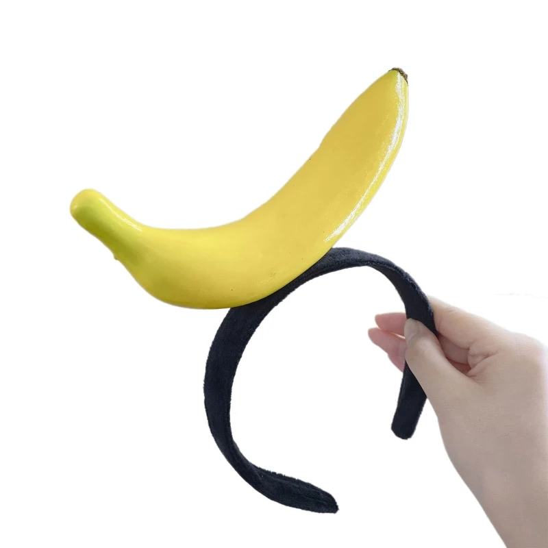 Weiche Pfeffer Stirnband Lustige Fruit Haar Hoop Banana Haarband Gefüllte Gemüse Haarband Cartoon Kostüm für Party X4YC – Detail 1