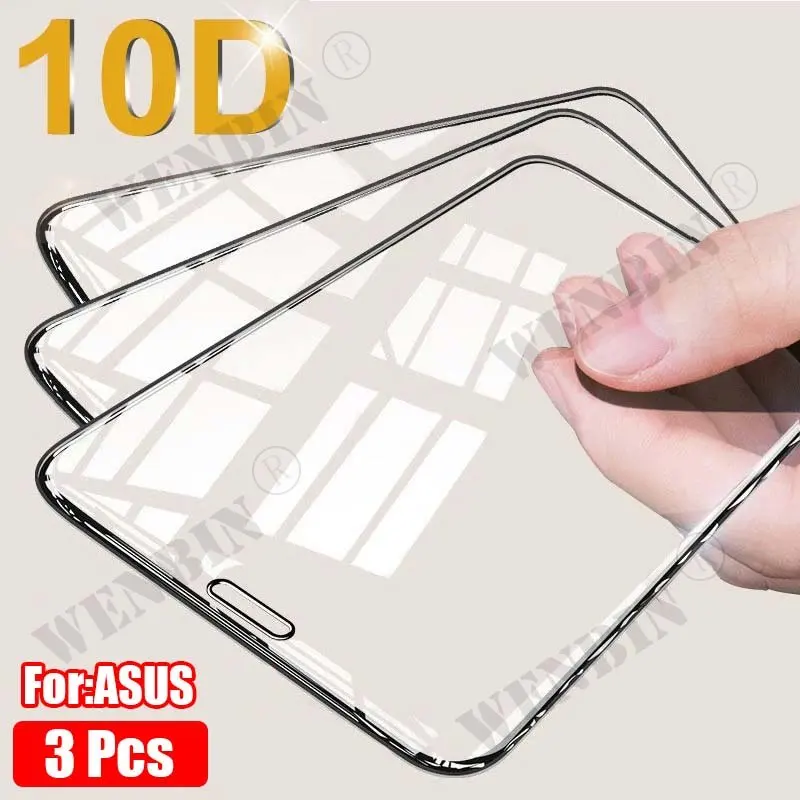 

3 Pcs Tempered Glass For Asus ROG Phone 7 6 D Screen Protector on For Asus Zenfone 8 7 6 Full Protective Glass