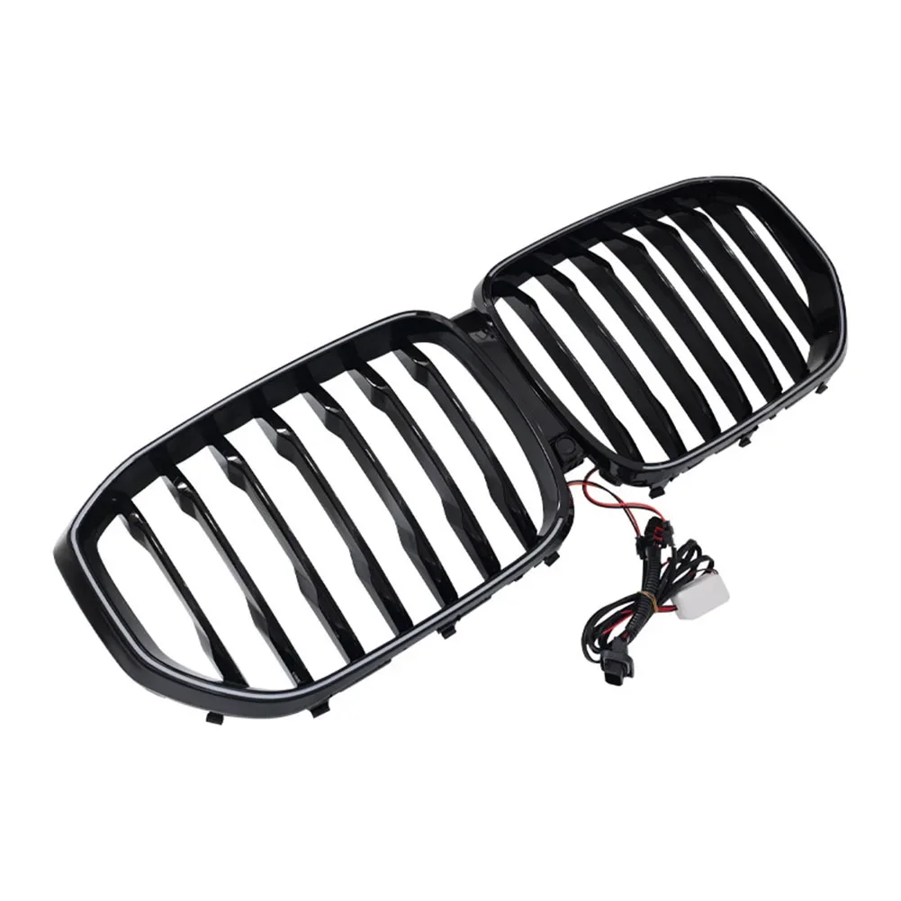 LED Front Radiator Kidney Bumper OEM Hood Grilles Replacement For BMW X5 G05 xDrive 30i 35d 40i M50i 2018-2022 Single Line