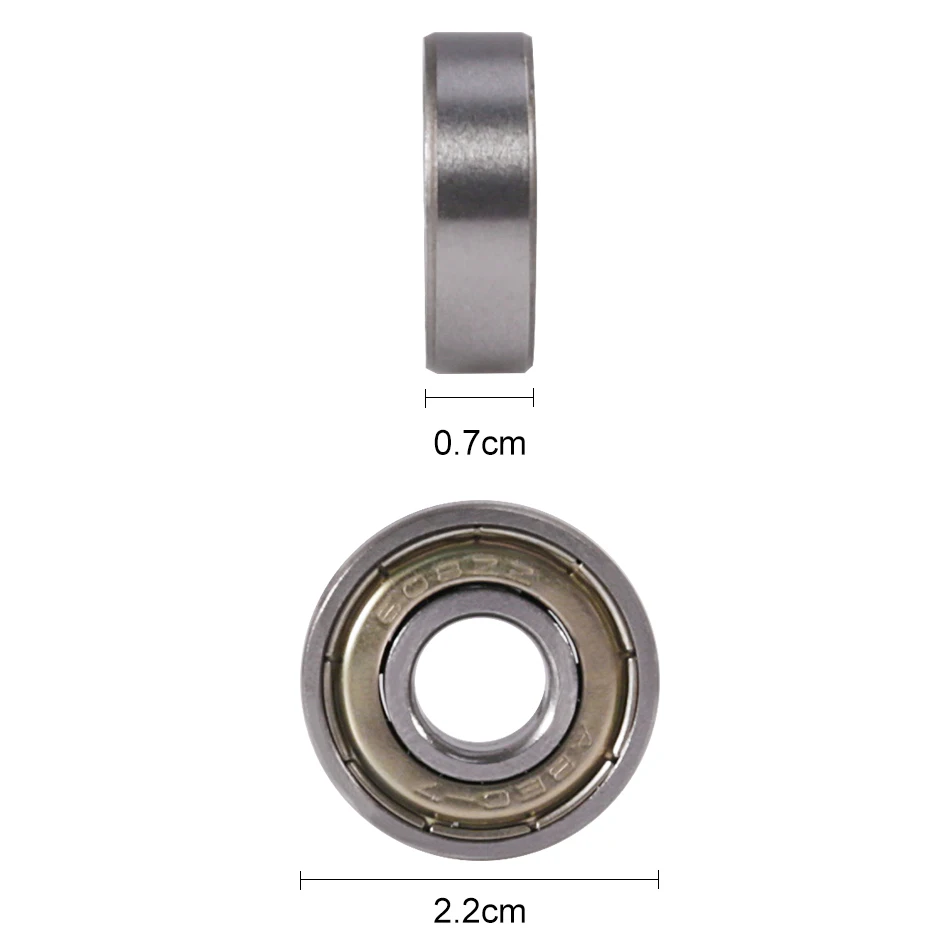 

10PC 3D Printer Part Flange Wheel Bearing 8x22x7 Double Shield Miniature High Carbon Steel Bearing 608zz 623zz 624zz 625zz 626zz